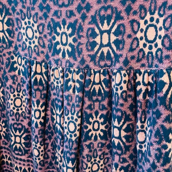 Peruvian Connection Pima Cotton Fall Autumn Medallion Tribal Maxi Skirt | Large - Picture 4 of 7